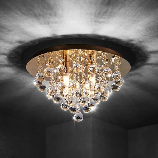 Lampes de plafond Lindby Gillion de catégorie B, plafonnier, lampe, suspension, lampe à quatre lumières 