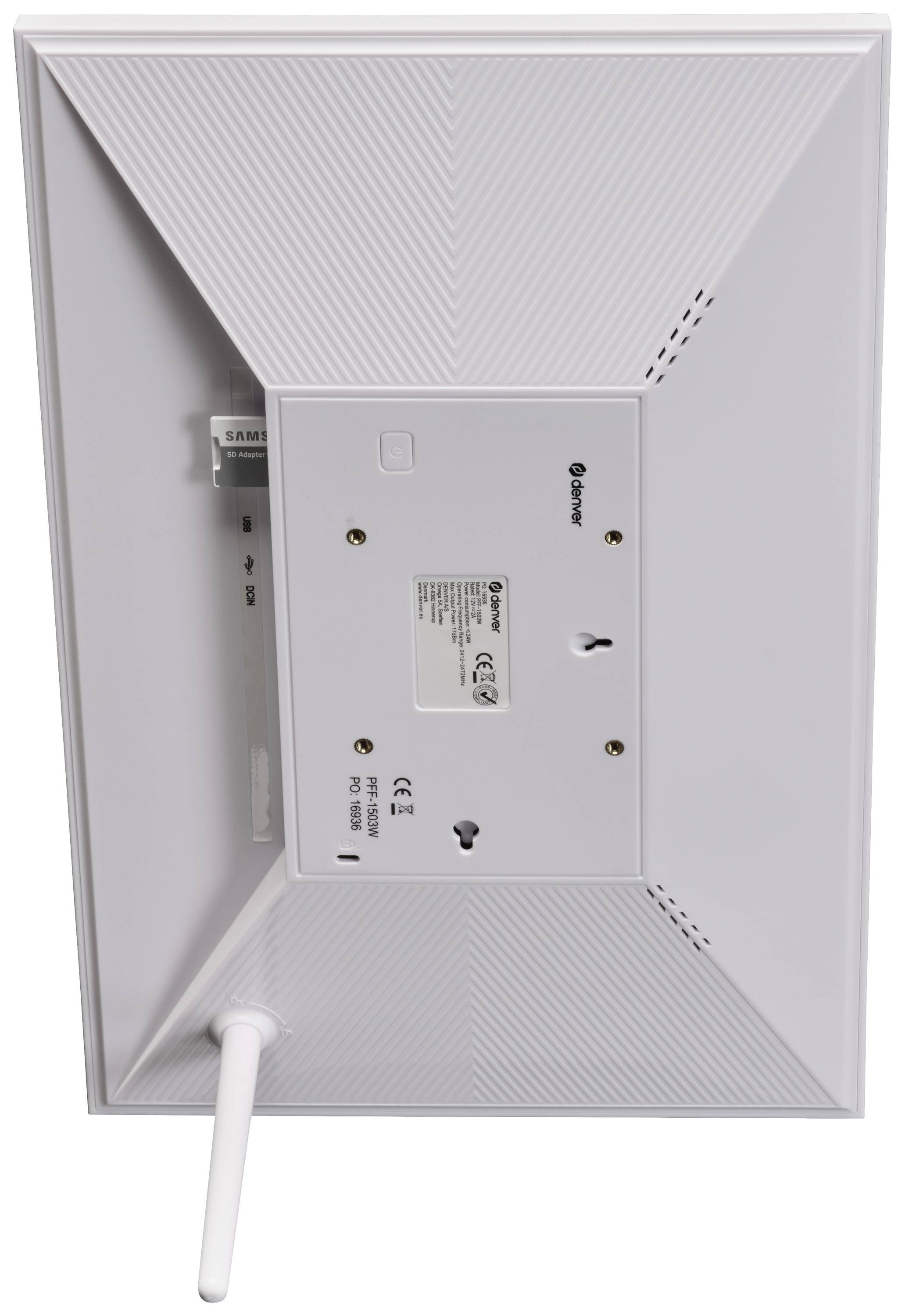 Denver PFF-1503WMK2 Digitaler Wi-Fi-Fotorahmen 15,6 Zoll Weiß 16 GB Speicher - 5706751067952