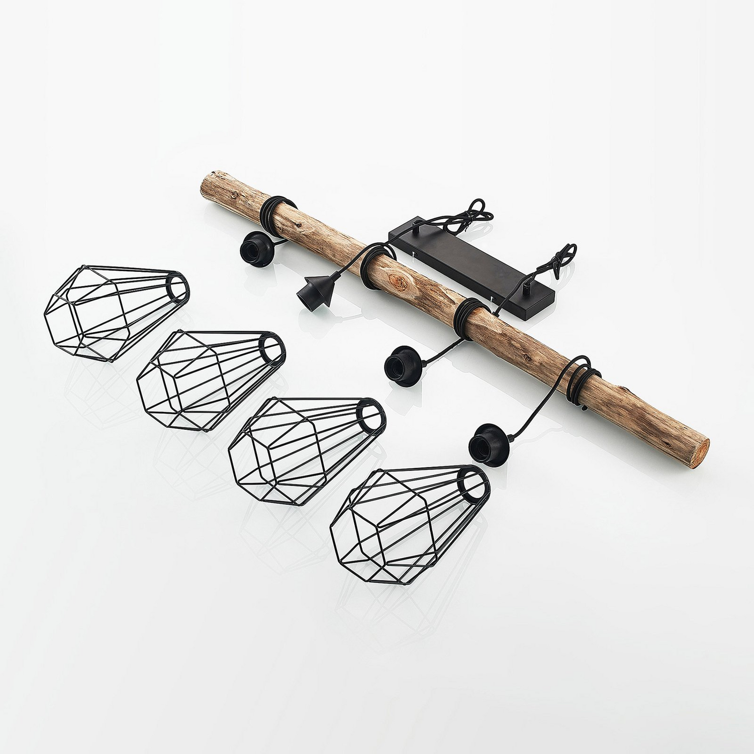 Suspension Lindby Eldarion, plafonnier à 4 lumières, 14 pouces, produit de seconde main.