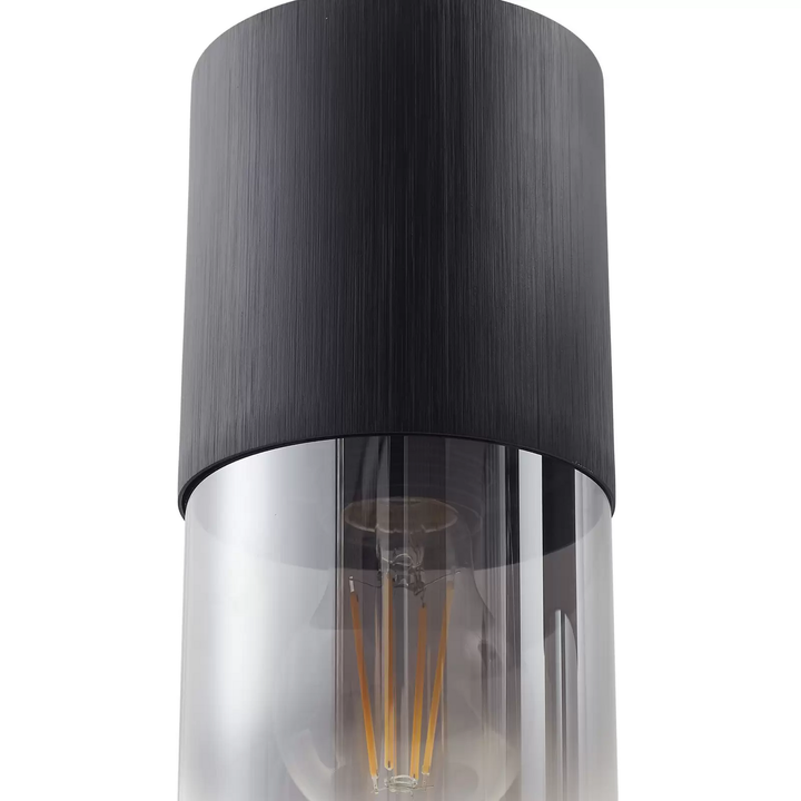 Lindby Hängeleuchte Svante Hängelampe Deckenleuchte Lampe 4-flg schwarz Glas 85