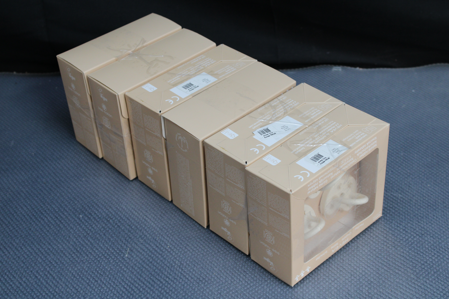 B-Ware Hevea Schnuller Probeschnuller Baby 0 Monate 3er Pack Milky White 6 Sets