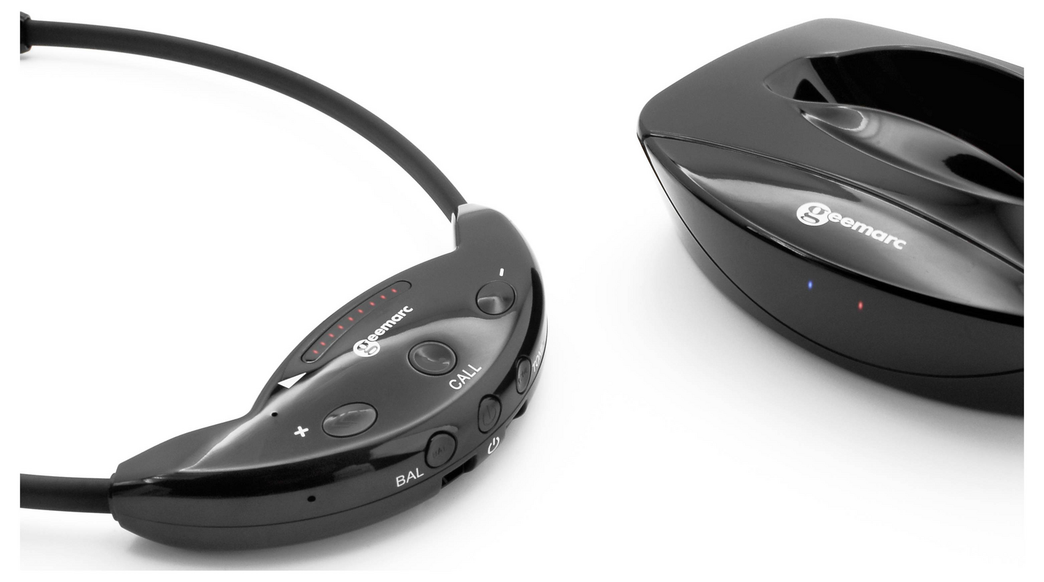 B-Ware Geemarc Cl7700 Hi Fi  In Ear Kopfhörer Bluetooth Funk Stereo Schwarz Lautstärke