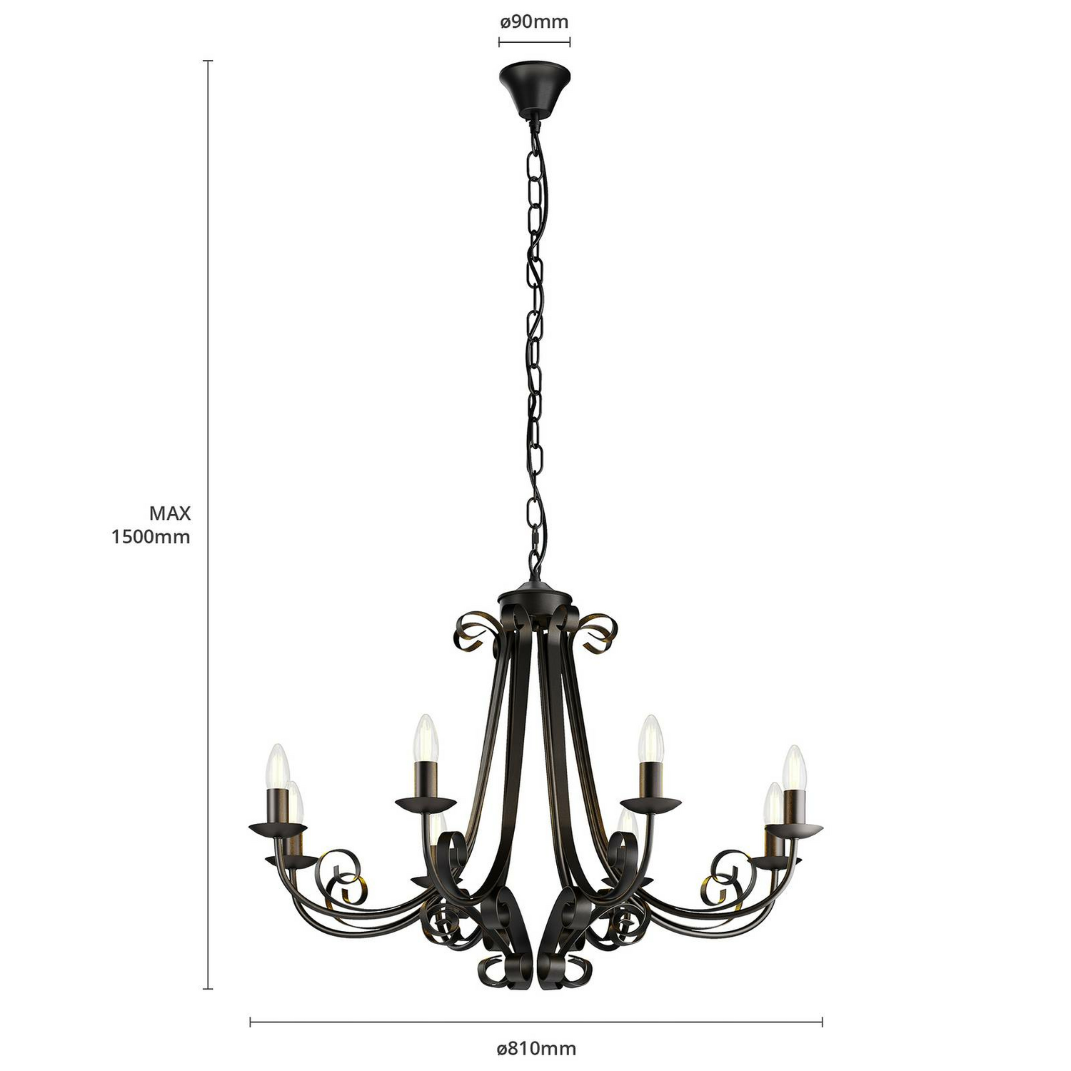 B-Ware Lindby Scaleria Kronleuchter Hängeleuchte Deckenlampe Pendelleuchte Leuchte L588