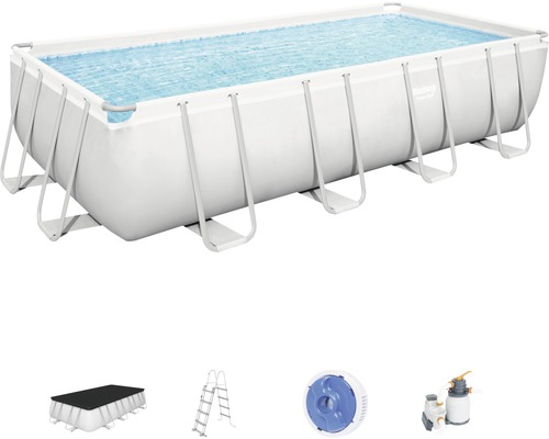 B-Ware Bestway Framepool Aufstellpool Swimming Pool Schwimmbecken Abdeckplane Eckig