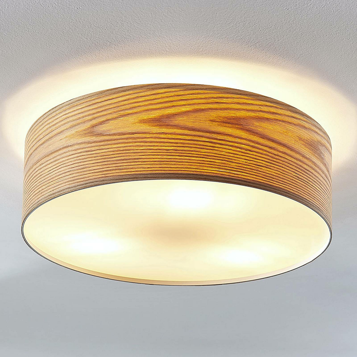 Lindby Holz Deckenlampe Dominic Deckenlampe Lampe Leuchte E27 3 Flm Runde Form B-Ware