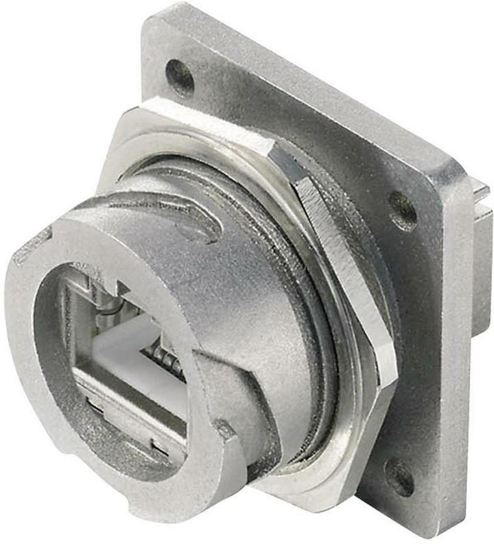 Telegärtner STX V1 RJ45-Flanschset Metall Variante 1 Kupplung Einbau Pole: 8P8C