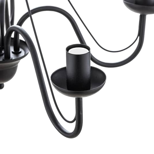 Euluna Kronleuchter Lampe Leuchte Wohnzimmerlampe Malbo Fünfflammig E14 Schwarz B-Ware - 5902349215174