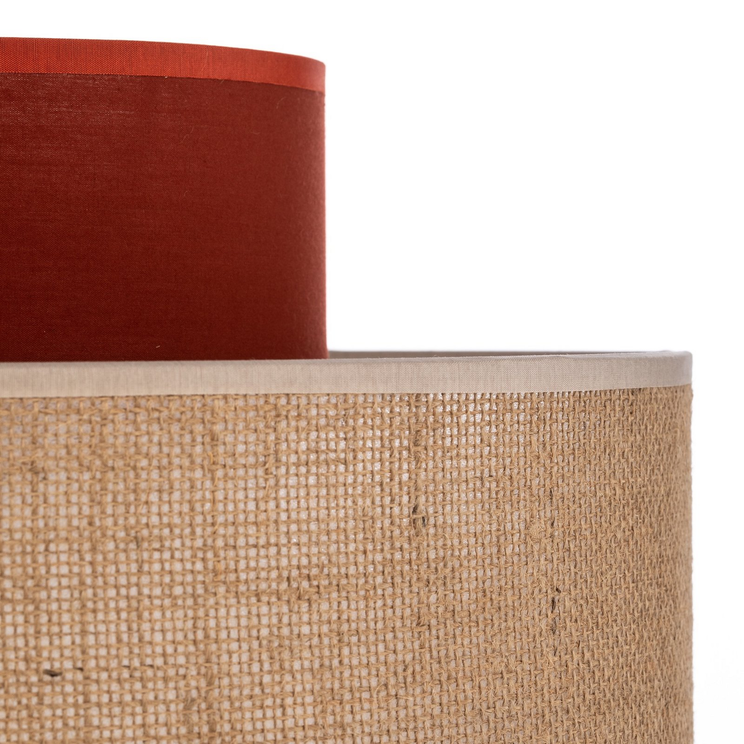 Suspension Duo ø 38 cm, marron rouille, marron naturel, jute, plafonnier, qualité B