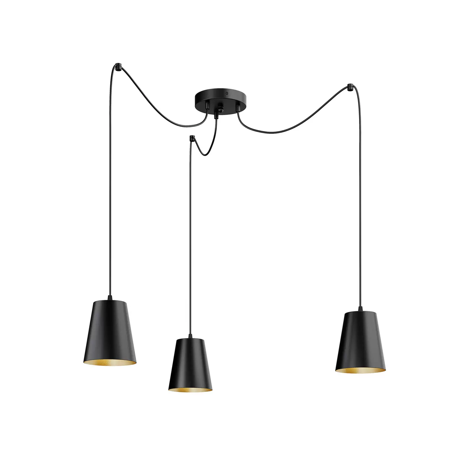 Pendelleuchte Link In Schwarz Dreiflammig Pendellampe Lampe Leuchte Spot Licht B-Ware - 5901738918146