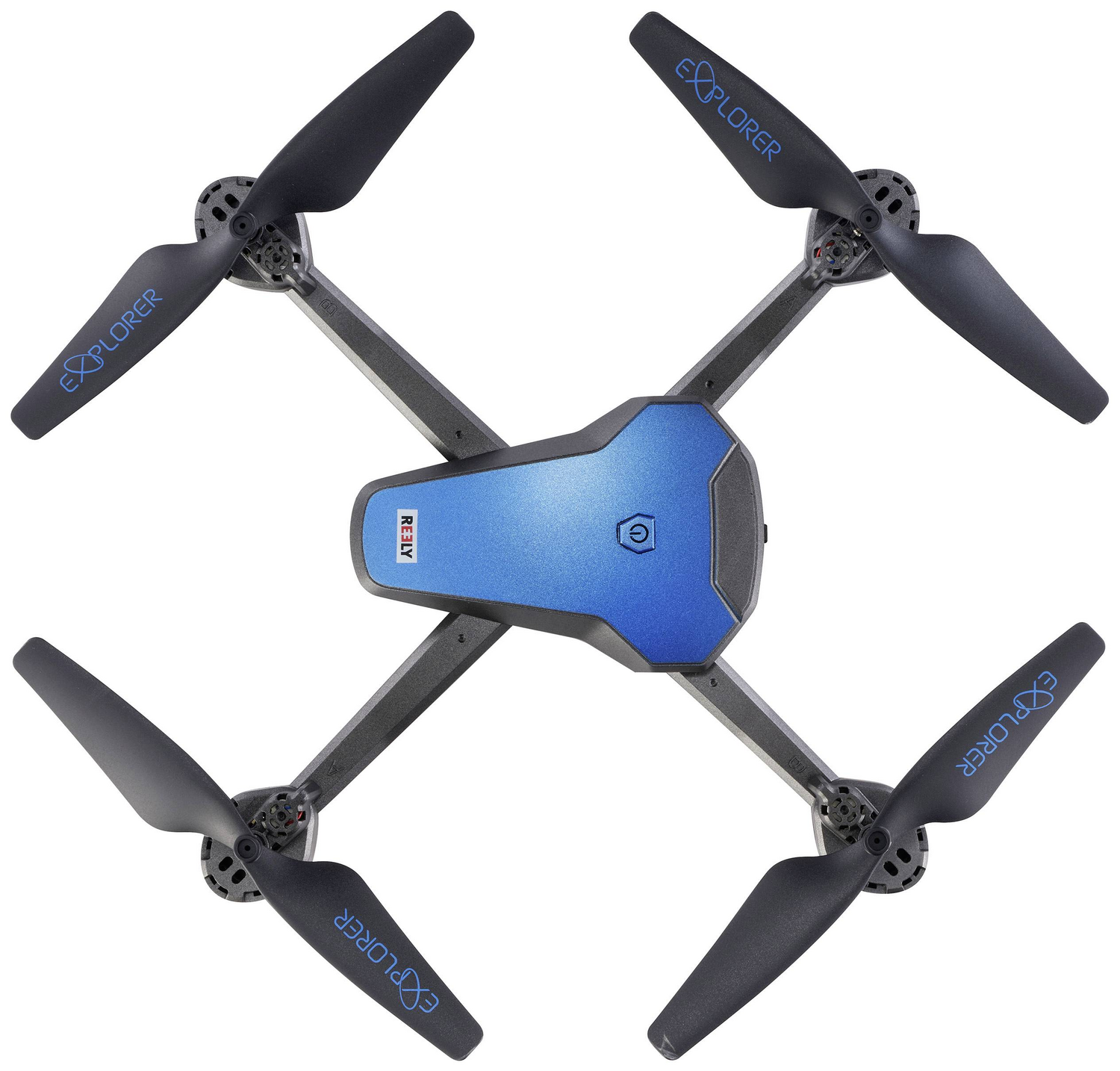 Reely Marathon Quadrocopter RtF Einsteiger Kameraflug Blau metallic Drohne