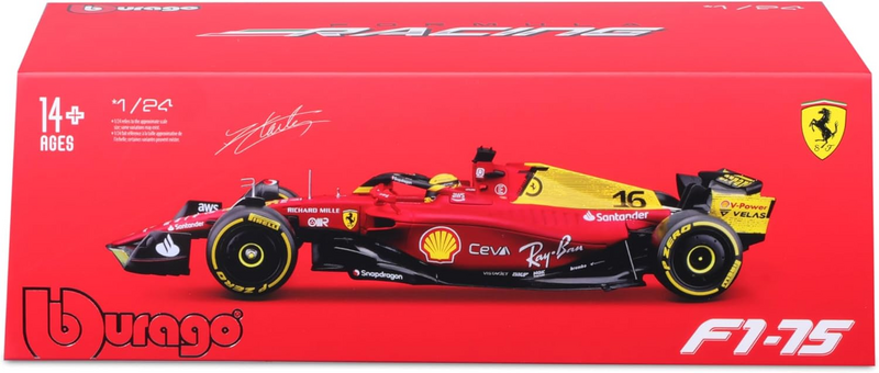 Bburago F1 Ferrari F1-75 2022 Leclerc 1:24 Modellauto Modellbauauto Rennauto