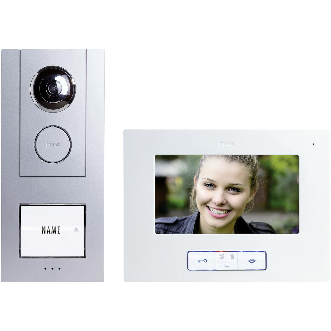 m-e Vistus VD ALU-6710 A Video-Türsprechanlage Komplett Set Kabelgebunden 3.5 Z