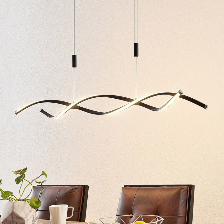 Lindby Welina LED-Hängeleuchte Deckenlampe Pendelleuchte Lampe 24 W schwarz matt