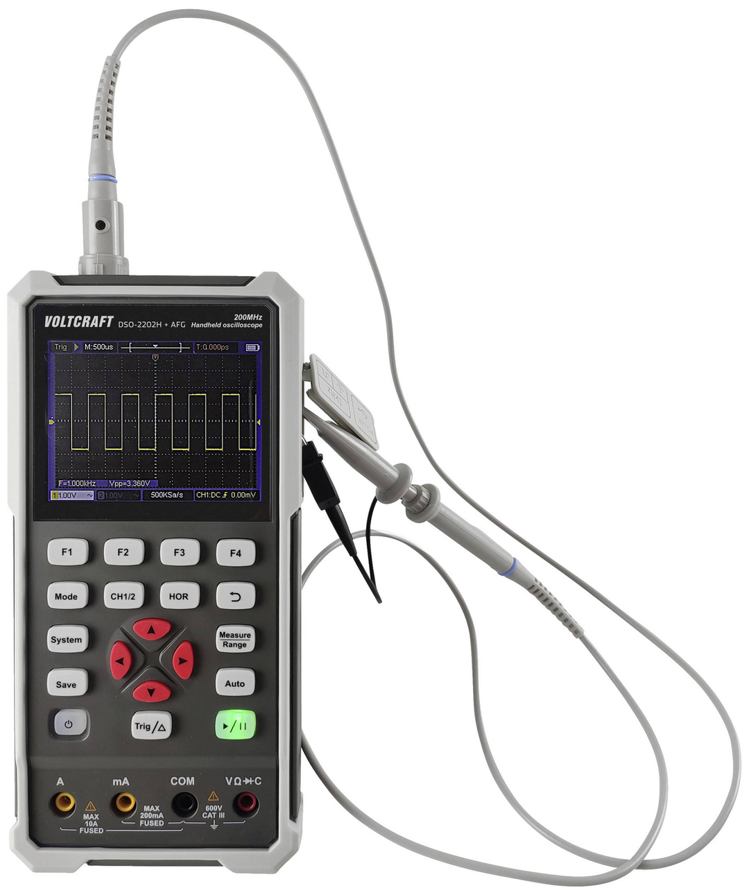 Voltcraft Dso 2202 H + Afg Hand Oszilloskop Multimeter Spannungsprüfer Defektware D-Ware