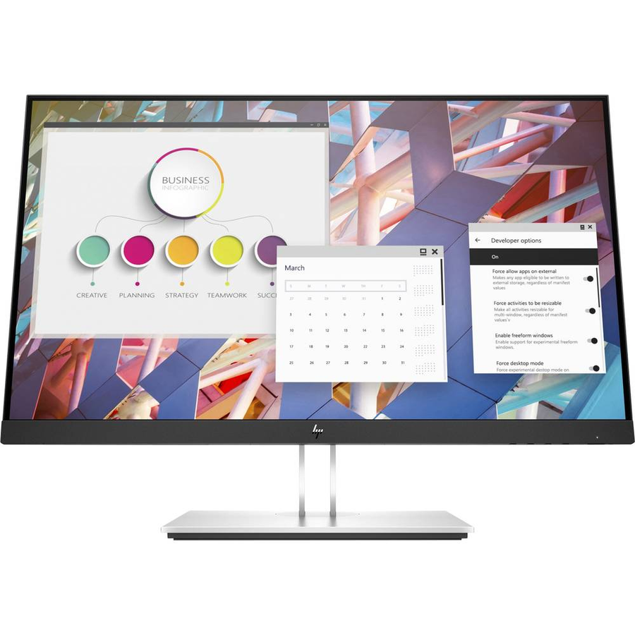 Hp E24 G4 Led Monitor Bildschirm Display Full Hd Ips Schwarz Silber Defektware D-Ware - 194850079801