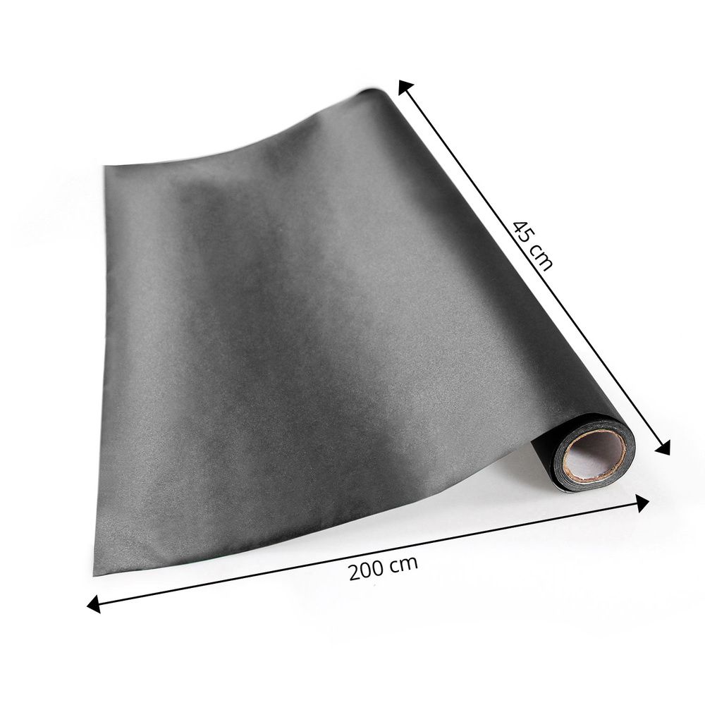 hjh OFFICE Tafelfolie MEMO Kreidefolie zuschneidbar 200 x 45 cm schwarz - 801000