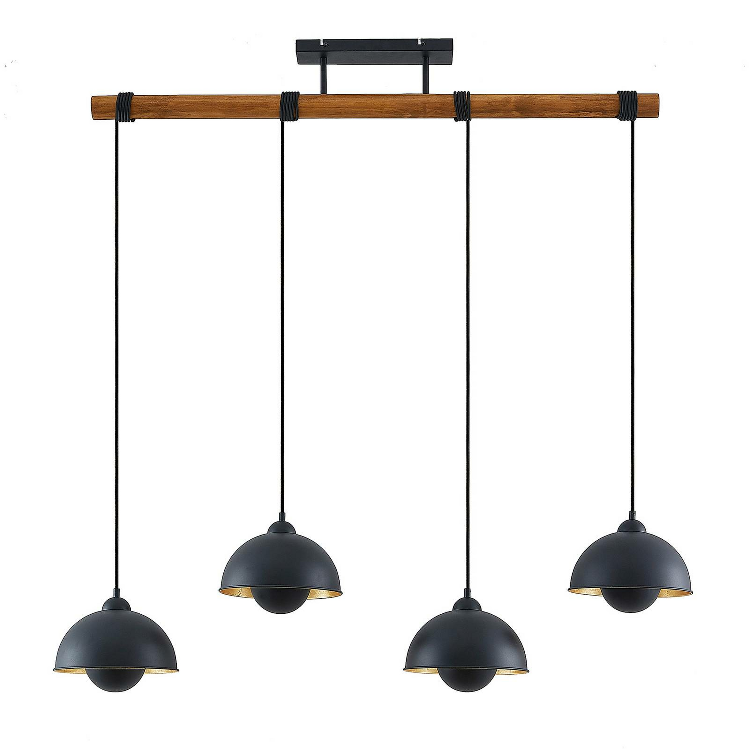 Lindby Bamila Hängeleuchte Hängeleuchte Lampe Leuchte Metall Holz 4 Flammig 987 B-Ware - 4251911719680