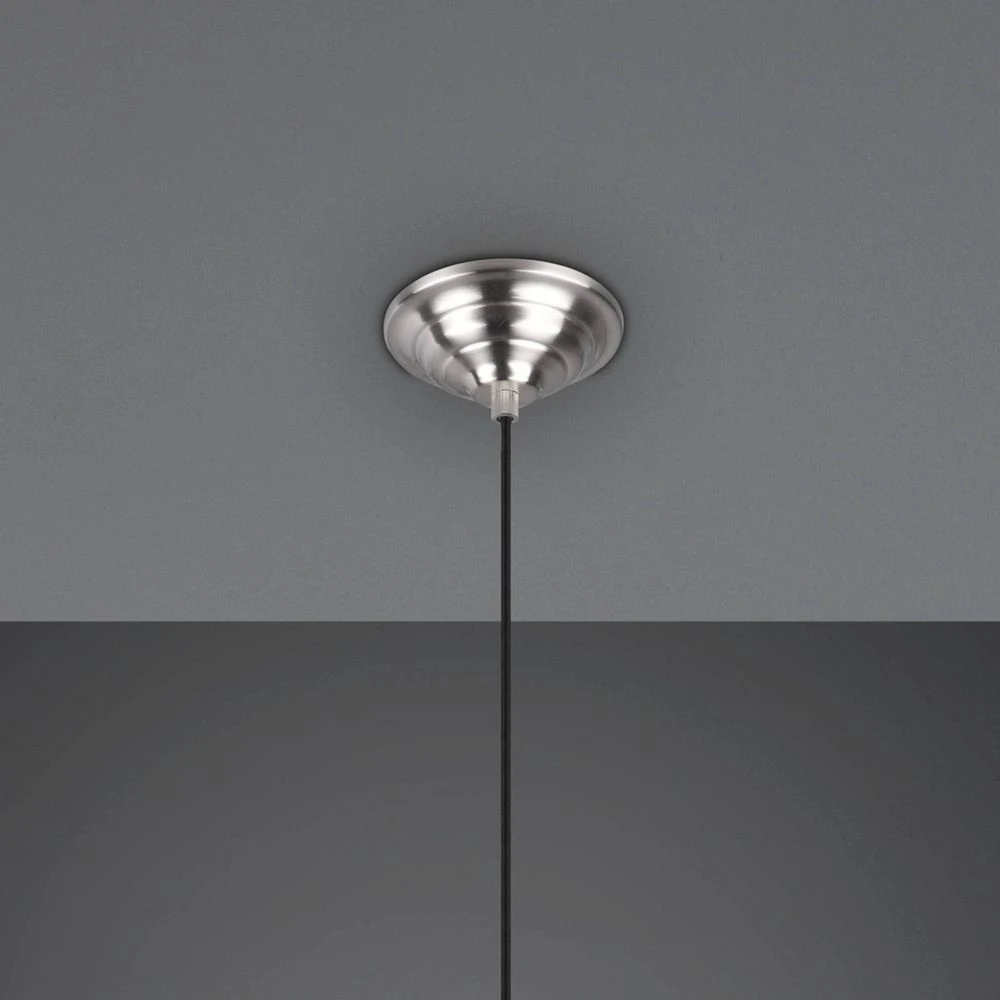 Lindby Alomira Pendelleuchte Nickel White Hangelampe Deckenlampe Lampe Leuchte