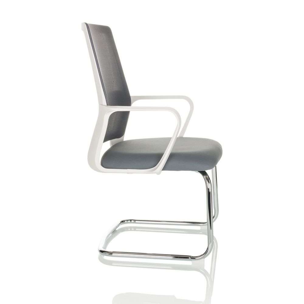 hjh OFFICE Besucherstuhl Freischwinger VISITER W grau Netz 2 STÜCK SIEHE TEXT - 4064323034995