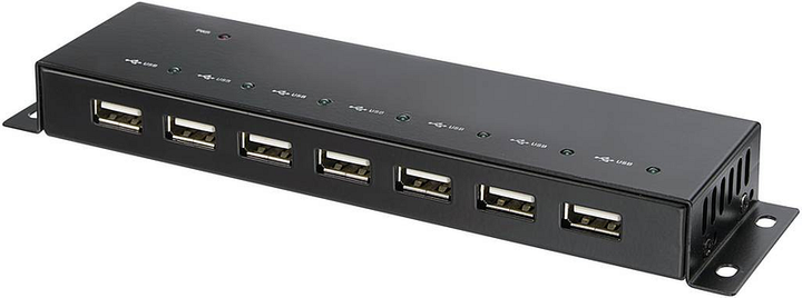 Renkforce 7 Port USB 2.0-Hub Metallgehäuse, zur Wandmontage Schwarz783