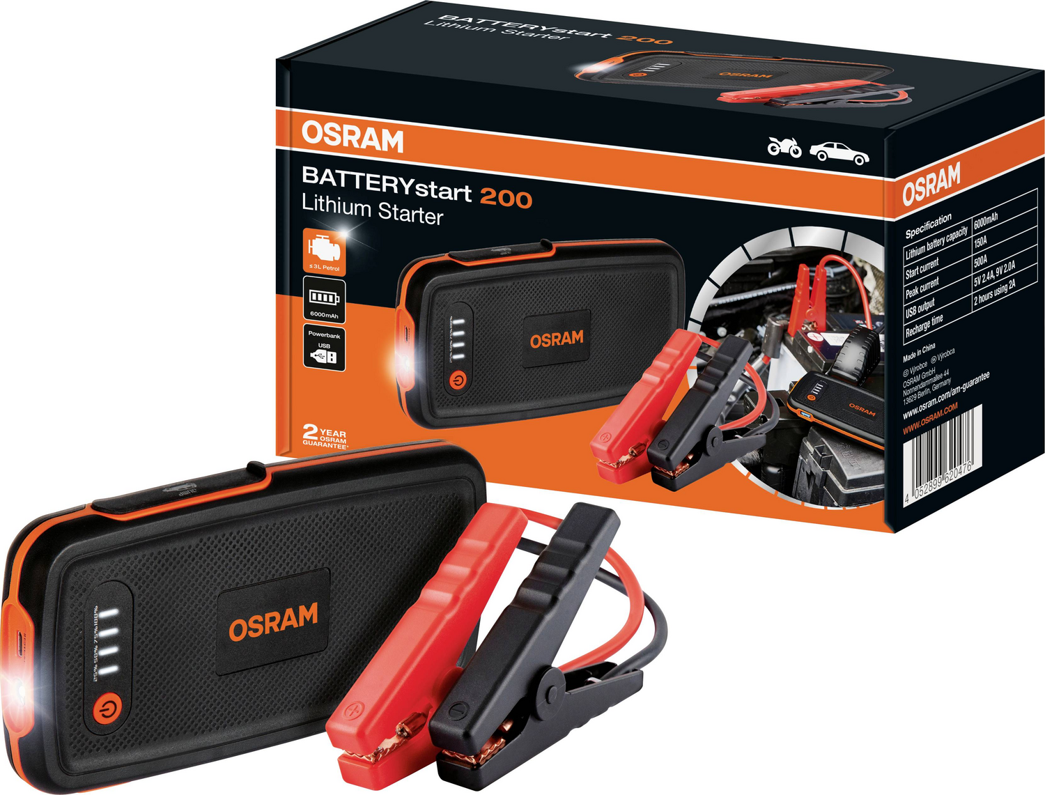 B-Ware Osram Auto Schnellstartsystem Starthilfe Starthilfestrom Energiestation 12 V 150 A