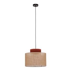 Suspension Duo ø 38 cm, marron rouille, marron naturel, jute, plafonnier, qualité B