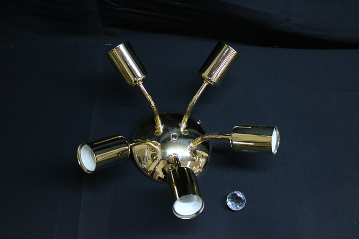 Lamkur Deckenleuchte Romie Deckenlampe Deckenlicht Licht Lampe fünfflammig gold