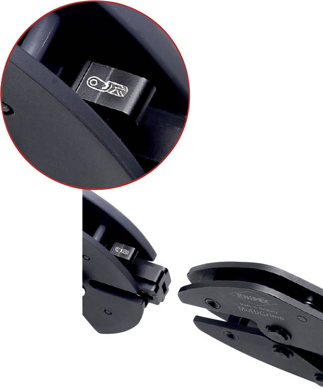 B-Ware Knipex 97 33 02  Multi Crimp Crimpzange Mit Schnellwechselmagazin Elektrostahl