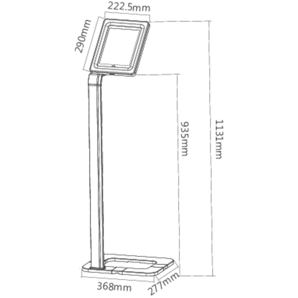 Renkforce PAD15-01 Tablet-Ständer Halterung Passend für Tablet Universal 24,6 cm