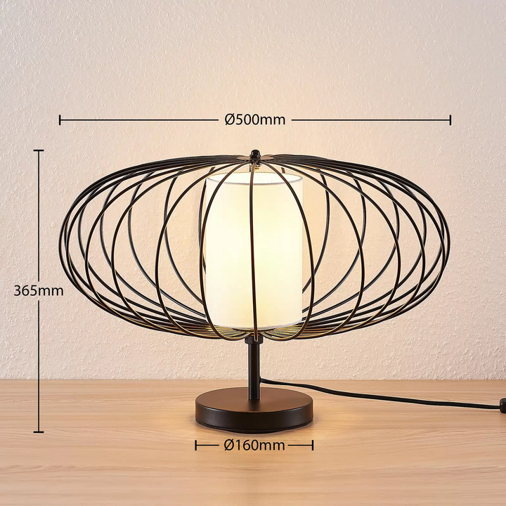 Tischleuchte Tischlampe Tischlicht Leuchte Lampe Lindby Korbinian Käfigschirm