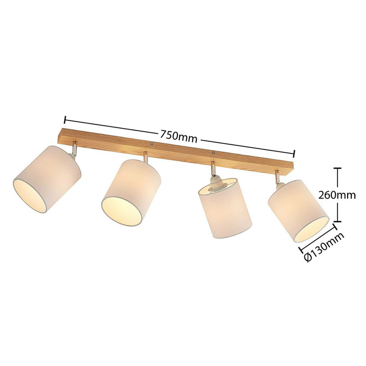 Lindby Imarin Deckenstrahler Deckenleuchte Hängelampe Lampe 4-flammig E27 weiß