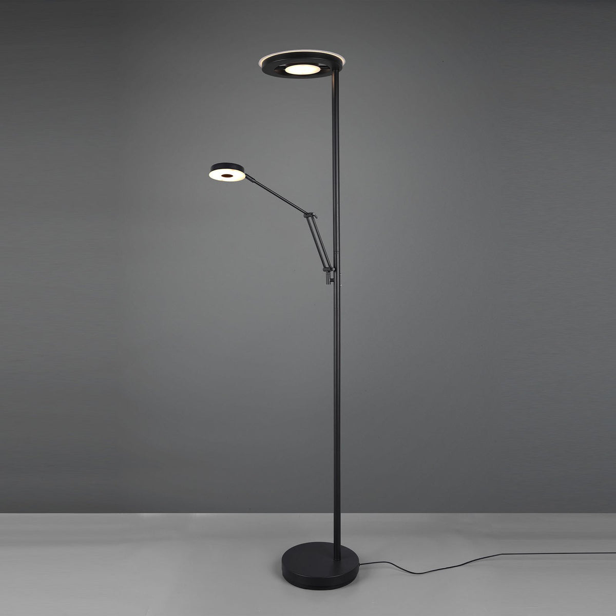 Trio Lighting Deckenfluter Stehlampe LED Leselicht Barrie schwarz matt Metall - 4017807467598