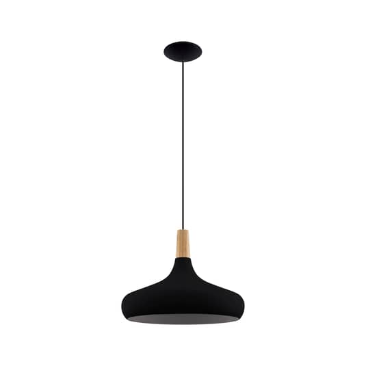 B-Ware Eglo Hängeleuchte Sabinar Deckenlampe Pendelleuchte E27 1 Flg Schwarz ø 40 Cm
