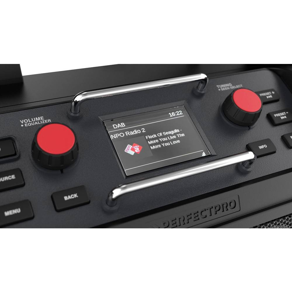 B-Ware Perfect Pro Rock Pro Baustellenradio Dab+ Ukw Aux Bluetooth Usb Siehe Text/Foto