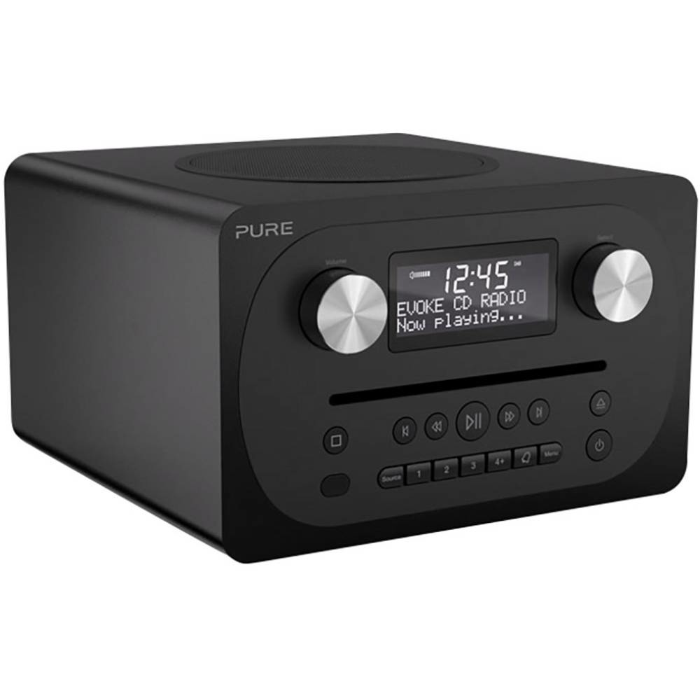 Pure Evoke C-D4 Tischradio UKW AUX Bluetooth CD Schwarz Radio Küchenradio Audio