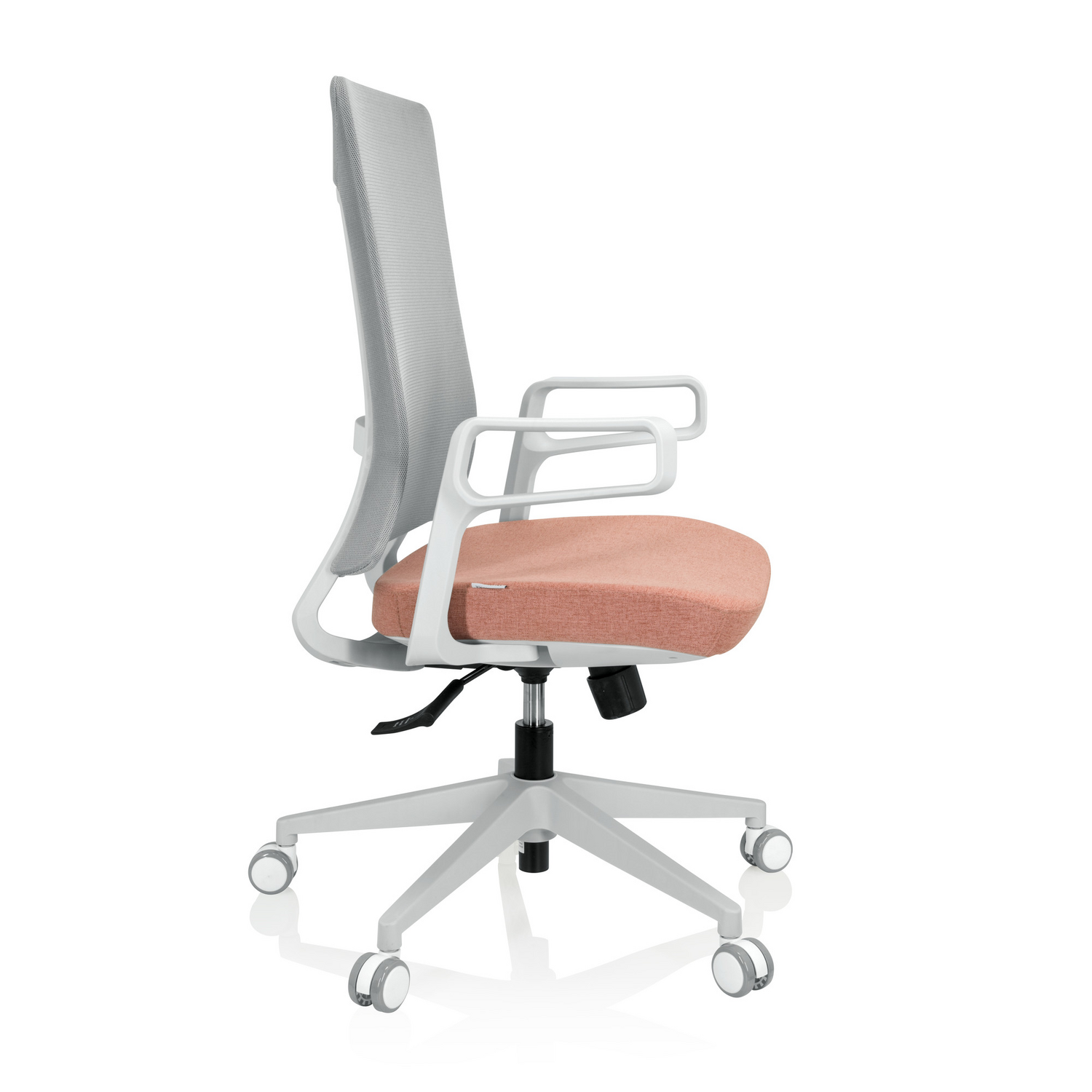 Hjh Office Bürostuhl Drehstuhl Stuhl Schreibtischstuhl Netzstoff Grau Rosa B-Ware - 4064323023302