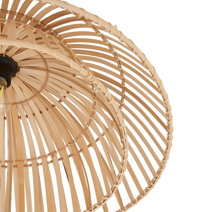 Lindby Deckenleuchte Ilajus ø 62 Cm Bambus Natur Deckenlampe Lampe Leuchte S149 B-Ware