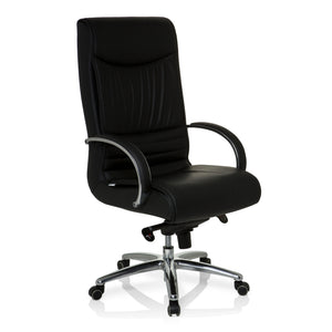 B-Ware hjh OFFICE Chefsessel XXL F 400 Leder schwarz Ergonomischer Bürostuhl 150kg