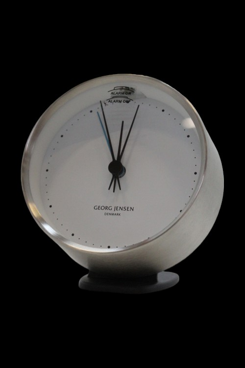 Georg Jensen Henning Koppel Wecker Standard Wecker Analog Uhr Edelstahl        B-Ware