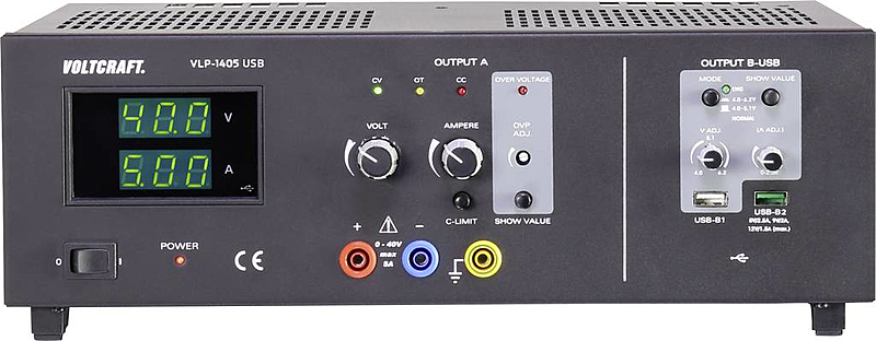 B-Ware Voltcraft Labornetzgerät Vlp 1405 Usb 3 Ausgänge Einstellbar 0 40 V 0 5 A 233 W