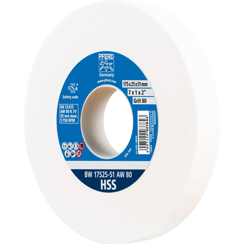 B-Ware Pferd Schleifbockscheibe Schleifscheibe Ausführung Hss 175 X 25 Mm Korngröße 80