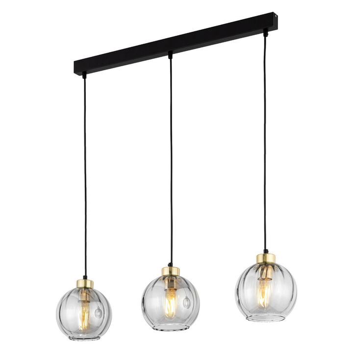 Hängeleuchte Devi Transparent Dreiflammig Balken Deckenlampe Deckenleuchte Lampe B-Ware - 5901780545802