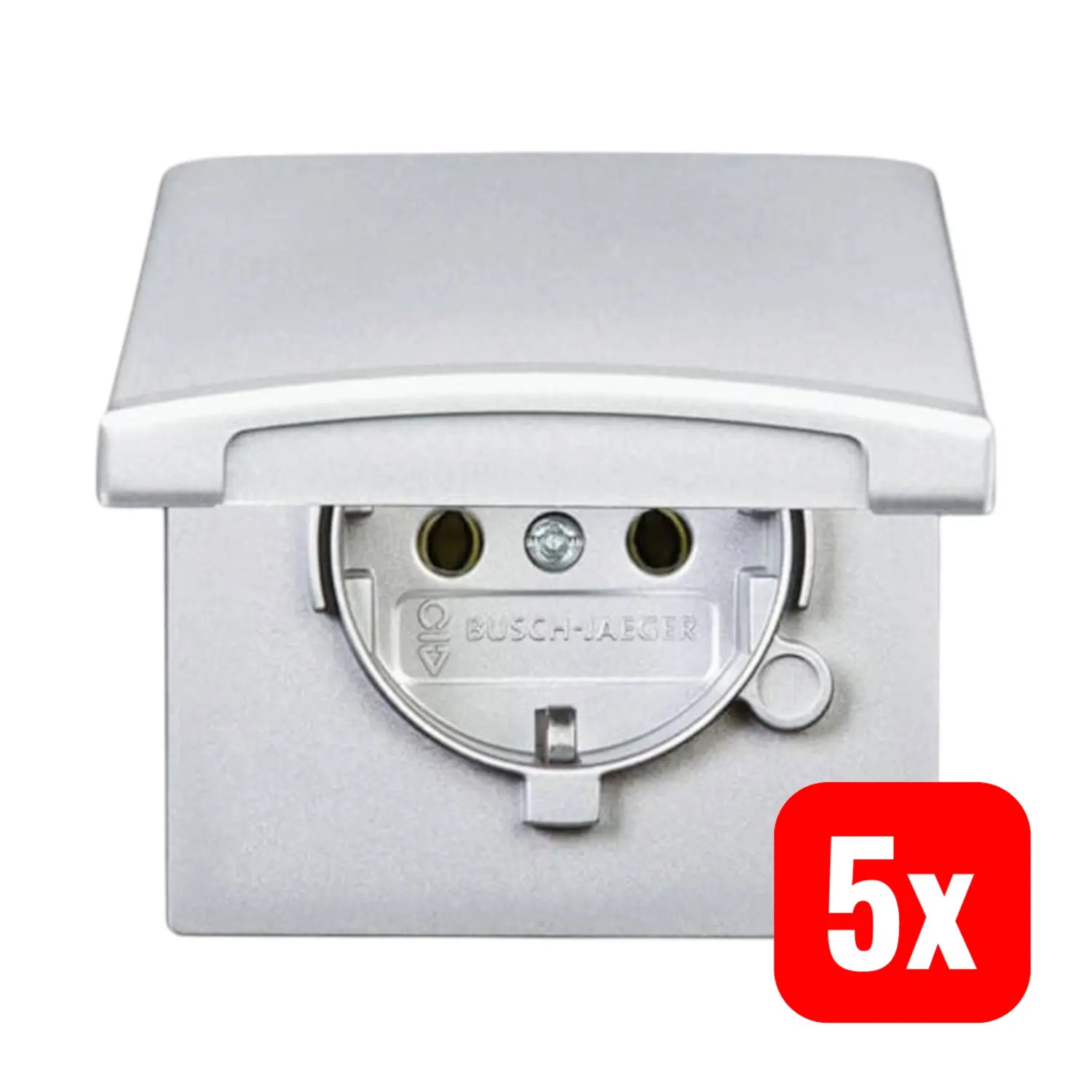 B-Ware Abb Geräteeinsatz Einsatz Ip44 Aluminium Weißaluminium 5 Stück - 4011395172179
