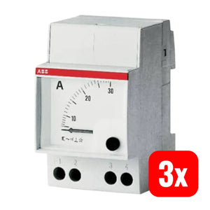 B-Ware Abb Amperemeter Analoges Strommesser Amt 1 A1 Wechselstrom Wandlermessung 3 Stück