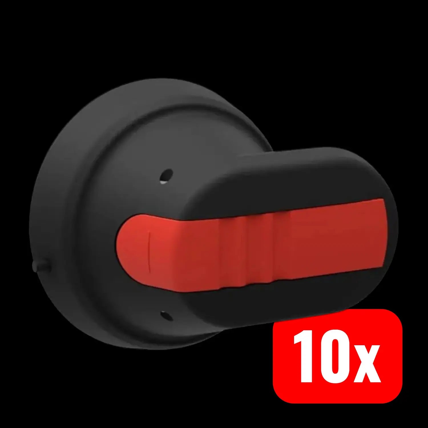 B-Ware Abb Pistolengriff Handgriff Schwarz 45mm Welle Schwarz 10 Stück - 6417019124025