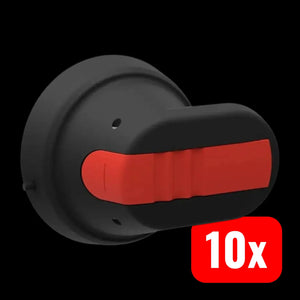B-Ware Abb Pistolengriff Handgriff Schwarz 45mm Welle Schwarz 10 Stück