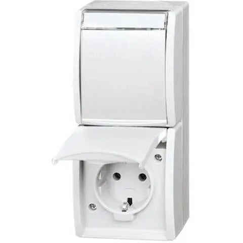 B-Ware Abb Schuko Steckdose Stromanschluss Dose Wandmontage Weiss - 4011395095935