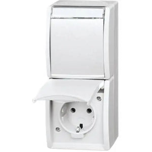 B-Ware Abb Schuko Steckdose Stromanschluss Dose Wandmontage Weiss