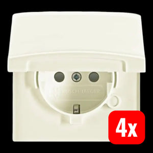 B-Ware Abb Schuko Steckdosen Einsatz Steckdose Schutzkontakt Unterputz 4 Stück