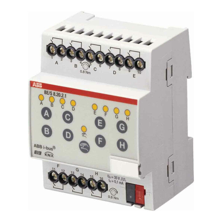 ABB Stotz S&J Binäreingang Eingangsmodule KNX 8fach REG Handbedienung LEDs - 4016779710763